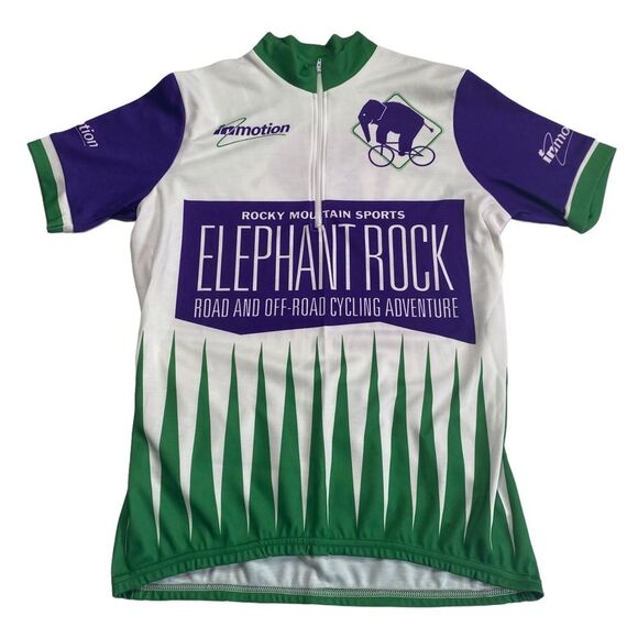 Vintage Inmotion Cycling Jersey Rocky Mountain Sports Elephant Rock M - Picture 2 of 12